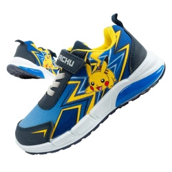 Pantofi sport pentru copii Leomil Pokemon, cu velcro luminos și LED [PO002339]  albastru
