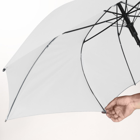 Umbrelă automată lungă Perletti XL 122 cm, albastră, rezistentă la vânt