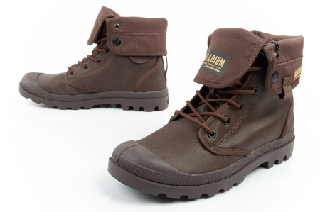 Teniși sport Palladium Baggy Coated pentru bărbați, maro închis la modă
