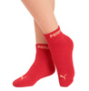 Șosete până la gleznă din bumbac, Puma, set de 3 perechi, roz/roșu/alb