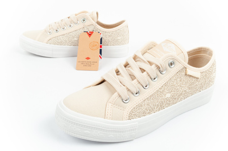Pantofi sport pentru femei Lee Cooper, cu dantelă strălucitoare, bej [LCW-25-31-3420L]
