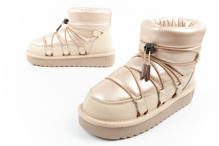 Ghete de zăpadă de iarnă pentru femei D.Franklin, ghete aurii izolate la modă