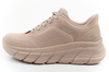 Pantofi sport confortabili Skechers Bobs B Flex SLIP-INS bej pentru femei