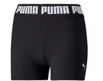 Pantaloni scurți de trening Puma pentru femei, elastici cu 3 șnururi, negri, confortabili