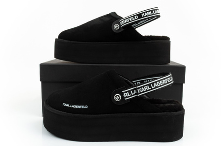 Karl Lagerfeld Pantofi sport termici cu blană, model salopetă [KL48502 50X]