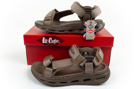 Sandale Lee Cooper pentru bărbați cu velcro pentru plajă de vară, verde deschis