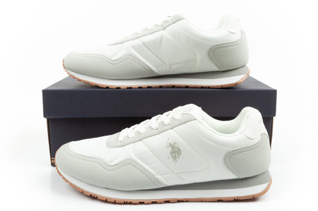 Teniși bărbătești U.S. Polo Assn., la modă, confortabili, albi