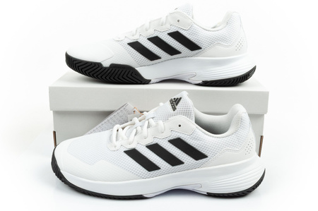 Pantofi de tenis Adidas GameCourt 2, albi