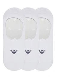 Șosete Emporio Armani Calza Micro-Foot, Bumbac Alb, Set 3