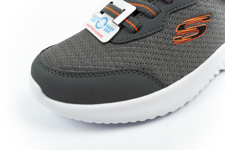 Pantofi sport Skechers Bounder pentru copii cu velcro, ușori, gri la modă