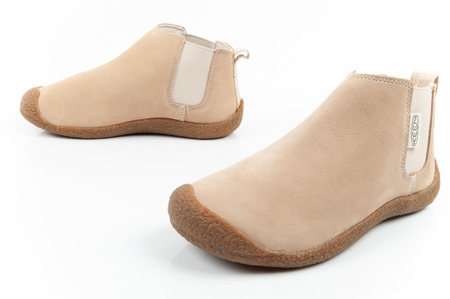 Ghete Chelsea Keen Mosey pentru femei, piele bej deschis