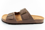 Pantofi sport Bio Bio pentru bărbați, Șlapi modelați, Piele naturală, Maro deschis