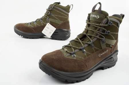 Pantofi de trekking din piele pentru bărbați Aku Cimon Gore-Tex, verde-maro