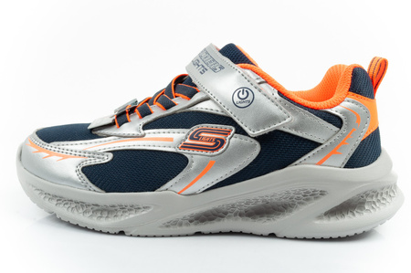 Teniși Skechers Glow Strider LED pentru copii, argintii, pentru băieți