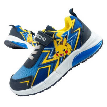 Pantofi sport pentru copii Leomil Pokemon, cu velcro luminos și LED [PO002339]  albastru