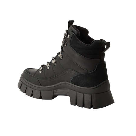 Ghete de iarnă Lee Cooper pentru femei, negre, cu izolație, pentru gleznă