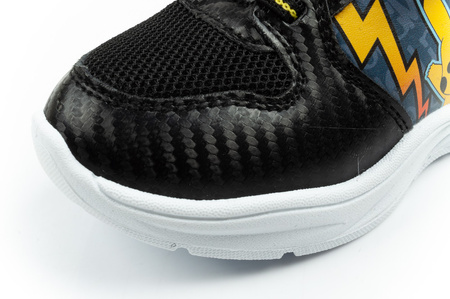 Pantofi sport pentru copii Leomil, adidași ușori Pokemon cu velcro, LED, negru și galben