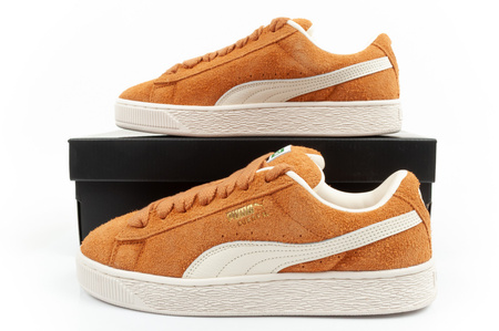 Pantofi sport Puma Suede XL Hairy din piele, maro la modă [397241 04]