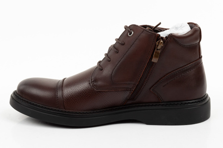 Ghete elegante Lee Cooper pentru bărbați, din piele, maro, cu izolație