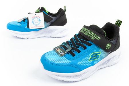 Skechers Meteor-Lights-Krendox [401495L/BKBL] Pantofi sport copii LED, albastru.
