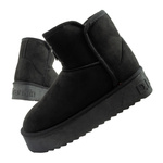 Ghete de zăpadă de iarnă pentru femei D. Franklin, ghete negre la modă, izolate, cu căptușeală de blană