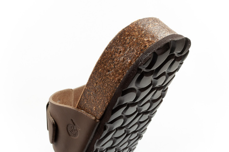 Pantofi sport Bio Bio pentru bărbați, Șlapi modelați, Piele naturală, Maro deschis