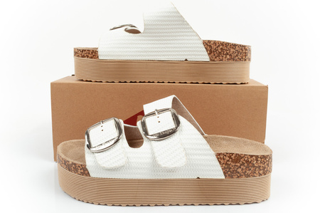 Pantofi sport Lee Cooper pentru femei, papuci cu platformă, albi, ușori [LCW-25-35-3496L]