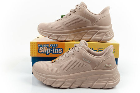 Pantofi sport confortabili Skechers Bobs B Flex SLIP-INS bej pentru femei