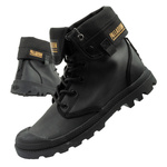 Teniși sport Palladium Baggy Coated pentru femei, culoare neagră la modă