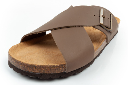 Pantofi sport Bio Bio pentru bărbați, Șlapi conturați, Piele naturală, Maro