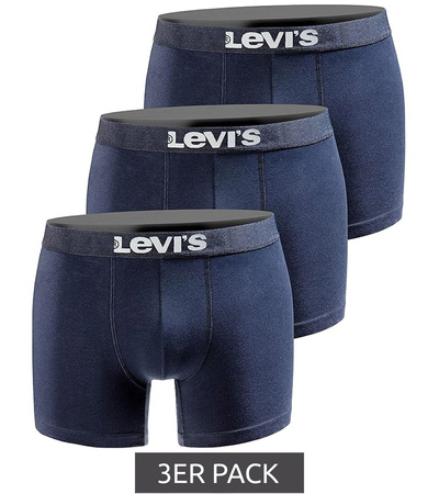 Boxeri Levi's, pachet de 3 bucăți, pentru bărbați, bleumarin, bumbac