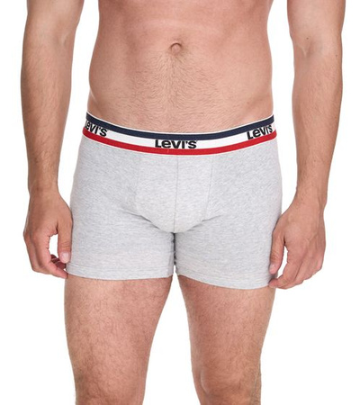 Pantaloni scurți boxer Levi's Boxer pentru bărbați, culoare gri, bumbac, la modă, pachet de 5