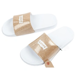 Șlapi sport Levi's pentru femei, confortabili, cu sclipici, la modă