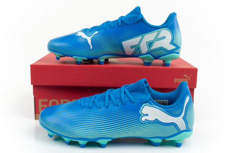 Puma Future 7 Play FG/AG hyperlink albastru [107939 01] ghete de fotbal, albastre.