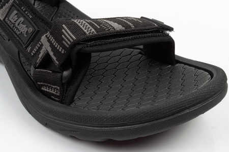 Sandale Lee Cooper pentru bărbați cu velcro pentru vară, plajă, negre ușoare