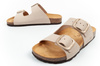 Sandale damă Bio Bio, model slip-on, piele naturală, bej