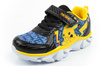 Pantofi sport pentru copii Leomil, adidași ușori Pokemon cu velcro, LED, negru și galben