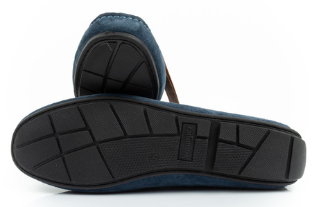 Pantofi Wrangler pentru bărbați, Mocasini Maifield Suede, Piele naturală, Bleumarin