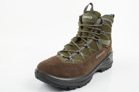 Pantofi de trekking din piele pentru bărbați Aku Cimon Gore-Tex, verde-maro