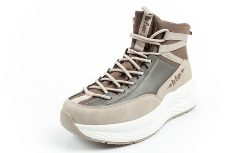 Teniși Lee Cooper pentru femei, la modă și confortabili, peste gleznă, bej