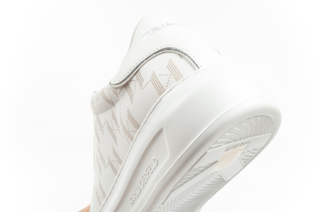 Pantofi sport bărbați Karl Lagerfeld Kapri din piele naturală, albi [KL52563 01W]