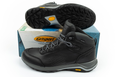 Ghete de drumeție din piele Grisport Nero Avon SPO-TEX pentru bărbați, negre