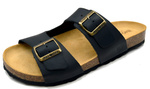 Pantofi sport Bio Bio pentru bărbați, Șlapi modelați, Piele naturală, Negru