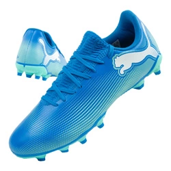 Puma Future 7 Play FG/AG hyperlink albastru [107939 01] ghete de fotbal, albastre.