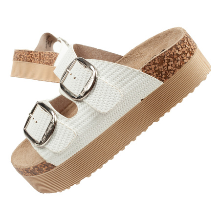 Pantofi sport Lee Cooper pentru femei, papuci cu platformă, albi, ușori [LCW-25-35-3496L]