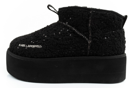 Ghete de zăpadă pentru femei Karl Lagerfeld Thermo, cu blană, negre [KL48522W W0S]