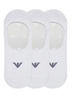 Șosete Emporio Armani Calza Micro-Foot, Bumbac Alb, Set 3
