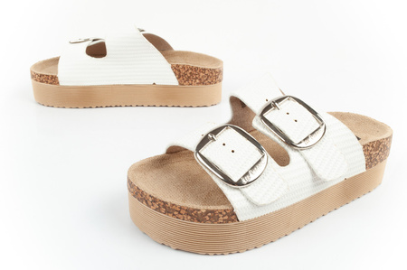 Pantofi sport Lee Cooper pentru femei, papuci cu platformă, albi, ușori [LCW-25-35-3496L]