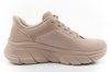 Pantofi sport confortabili Skechers Bobs B Flex SLIP-INS bej pentru femei
