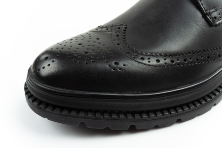 Ghete Chelsea Lee Cooper pentru bărbați, Ghete elegante din piele, negre